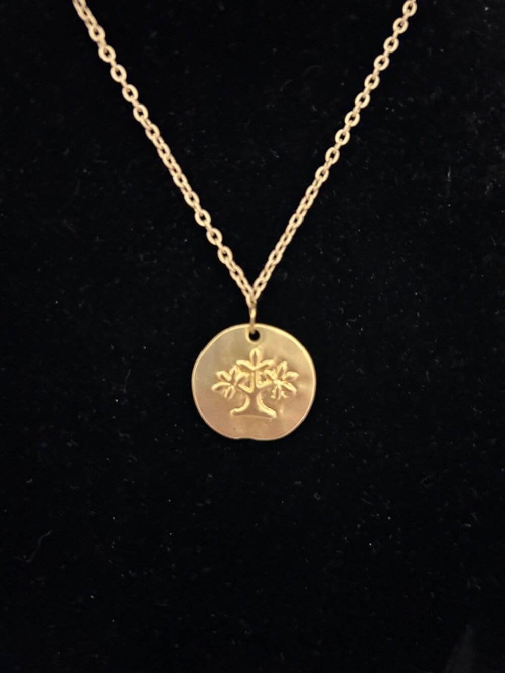 Tree of Life Necklace - Gold Tone Pendant - LIVE